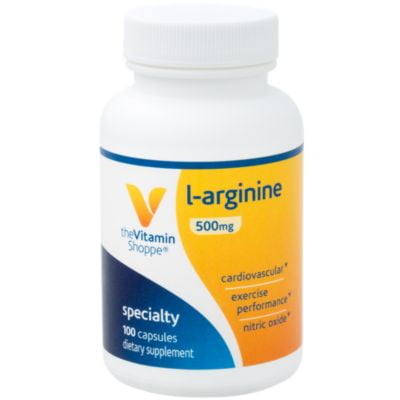 The Vitamin Shoppe LArginine 500MG, Supports Cardiovascular, Exercise Performance and Circulation, Supports Boosting Immune Function, Controlling Blood Pressure and Blood Flow (100