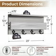 thumbnail image 2 of Straga Handmade 23" Walnut Coat Rack with 2 Shelves & 4 Sturdy Hooks – Solid Wood Organizer for Coats, Keys, Mail, Wallets – Modern Design for Entryway, Mudroom, Hallway, Bathroom – Made in Canada 04, 2 of 6