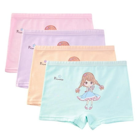 

Girls Cartoon Cotton Boxer Briefs 5pcs Girls Panties Children Underwear