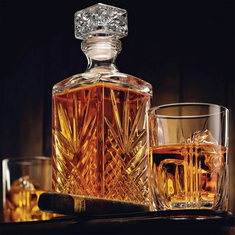 Glass Decanter With Stopper Glassware Whiskey Wine Scotch Bourbon