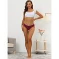 thumbnail image 5 of DARING DIVA Women's Underwear Hipster Soft Panty Available in Plus Size 3XL Burgundy, 5 of 6