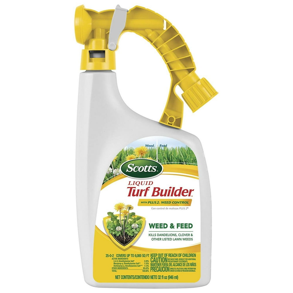 Scotts Liquid Turf Builder with Plus 2 Weed Control Fertilizer, 32 fl