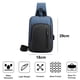 thumbnail image 2 of Bolso de pecho diagonal para hombre - Mochila pequeña de tela de nailon antirrobo impermeable y recargable por USB, 2 of 5