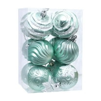 Hwkond Indoor Christmas Decor Christmas Plating Ball Christmas Hangings Painted Christmas Ball Plastic Ball Colourful Christmas Ball Hanging Decoration Ball.