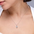 thumbnail image 3 of ANGARA Natural Pear-Shaped Aquamarine Solitaire Pendant in 14K White Gold for Women (Size-8x6mm) | March Birthstone, Birthday, Anniversary, Jewelry Gift for Women | Natural Aquamarine Necklace, 3 of 10