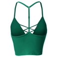 thumbnail image 2 of FashionOutfit Women's Solid Fitted Adjustable Cross Spaghetti Strap Bralette Top, 2 of 3