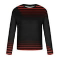 thumbnail image 5 of GA WEIHUA Clearance Sale,Men's Long Sleeve Tees Striped Gradient Color Block Shirts Vintage 3D Printed Shirt Funny Round Neck Graphic Streetwear Tees Top(Red,M), 5 of 5