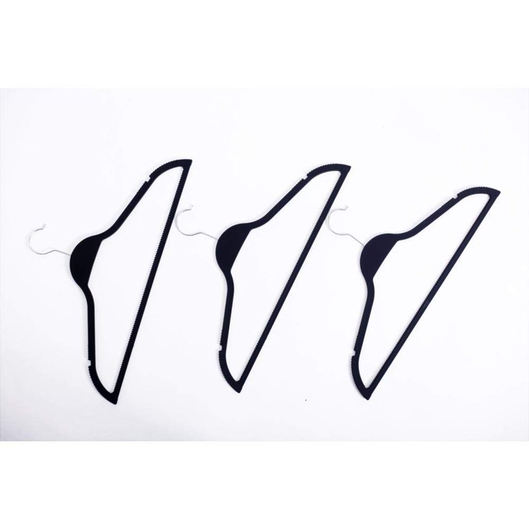 Set Of 30 Rubber Coated Metal Clothes Hangers - Heavy Duty Bold