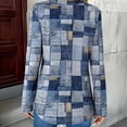 thumbnail image 3 of Uootdi Plaid Print Long Sleeve Shirts for Women V Neck Polka Dot T-Shirts Gift Casual Loose Fit Color Block Classic Fall Tunic, 3 of 6
