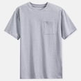 thumbnail image 2 of Hoen Summer Shirts for Men Short Sleeve Round Neck T-Shirts with Pocket Lightweight Breathable Tops Solid Casual Loose Basic Shirts, 2 of 3