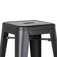 thumbnail image 3 of AC Pacific Backless Metal Barstool, Matte Black, 24 -inch, Set of 2, 3 of 6