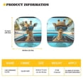 thumbnail image 5 of KUIFORTI Car Windshield Sun Shade Funny Animal Print, Foldable UV Ray Sun Visor Protector Sunshade to Keep Your Vehicle Cool, Giraffe Driving Car, 5 of 5