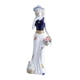 thumbnail image 2 of Figura de dama de cerámica, estatua de niña coleccionable, escultura de niña para dormitorio Estilo C, 2 of 7