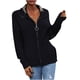 thumbnail image 1 of Mujeres moda cuello alto manga larga cremallera color sólido suéter camisetas Fridja  hjk2773, 1 of 5