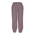 thumbnail image 4 of Summer Saving Wycnly on Sale Cropped Pants for Women Womens Cropped Pants Fashion Classic Plaid Print Loose Irregular Straight Leg Trousers Casual Cotton Linen Elastic Waist Crop Pants with Pockets, 4 of 6