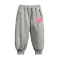 thumbnail image 2 of CheerKidz Toddler Boys and Girls'Solid Color Heart Print Sweatpants 1-11 Years Cute Trousers for Kids,Ideal for Lightweight Comfort and Stylish Wear(Gray,5 Years), 2 of 3