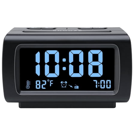 Alarm Clock Radios For Bedrooms With Battery Backup Large Big Numbers Dimmer Wheel Usb Port Bedside Digital Fm Radio Sleep Timer Temperature Adjustable Volume Snooze