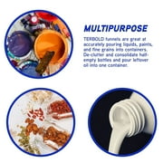 Terbold Plastic Funnel Set, 4 Size Set (mini, small, medium, large)