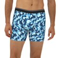 thumbnail image 2 of Men'S Boxer Briefs, Blue Camouflage Soft And Breathable Mens Underwear Boxer Briefs With Widen Waist, 2 of 2