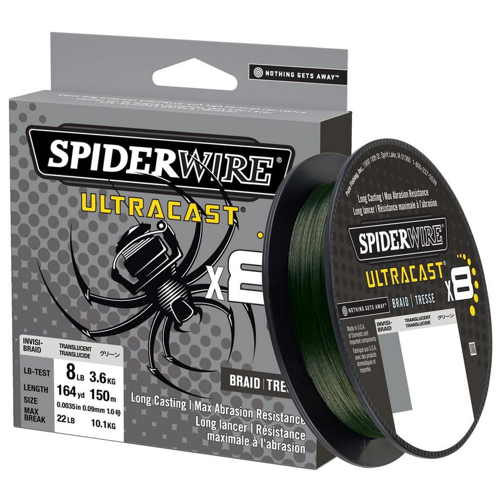 SpiderWire Superline Ultracast Braid, 164yd, Moss Green, 80lb Line