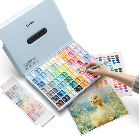 Set de pintura gouache HIMI de 112 colores, 12 g, no tóxico