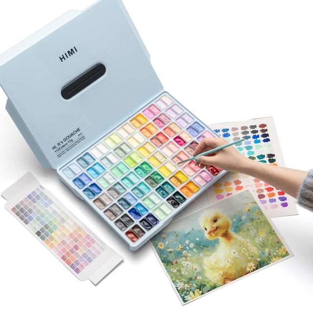 Set de pintura gouache HIMI de 112 colores, 12 g, no tóxico
