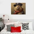 thumbnail image 4 of Nawypu Canvas Painting Wall Art Groundhog and Hat Funny Poster Canvas Print Poster and Prints Wall Art for Canvas Painting Posters and Prints Wall Art Pictures for Living Room Bedroom Decor, 4 of 4