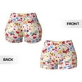 thumbnail image 3 of Sigee Cute Butterfly Flowers Print Women's High Waist Workout Shorts - Squat Proof, Tummy Control, Yoga and Gym Activewear-, 3 of 9
