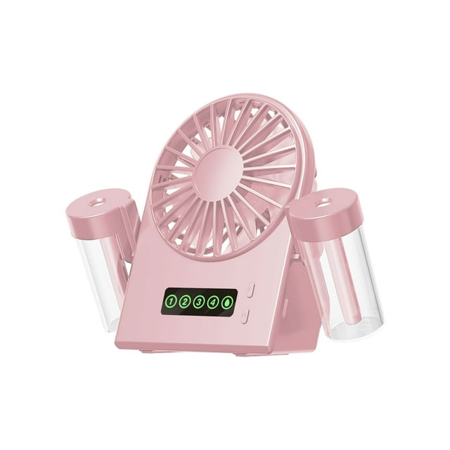 Ventilateur Brumisateur Rechargeable avec Humidificateur et Pulvérisation Fraîche, Refroidisseur d'Air Portable de Bureau pour Bureau, Maison, Hydratation Personnelle