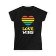 thumbnail image 3 of Love Wins LGBTQ Pride Rainbow Flag Lesbian Gay Pride Ally Womens Shirts, 3 of 8