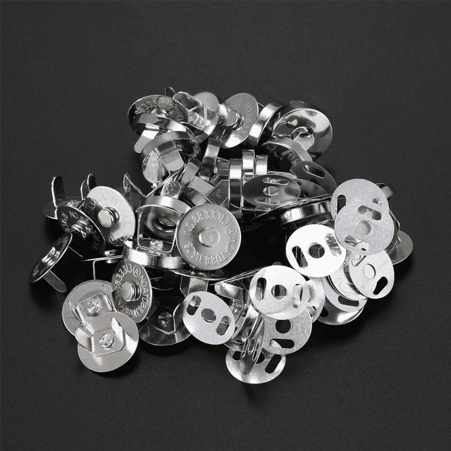 200 Sets Magnetic Button Clasp Snaps 18mm - Great for Sewing, Craft, Purses, Bags, Clothes, Leather