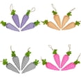 thumbnail image 4 of Easter Carrots Hanging Ornaments 4-Pack DIY Home Party Decorations Festive Fabric Craft Supplies 14x4cm, 4 of 8