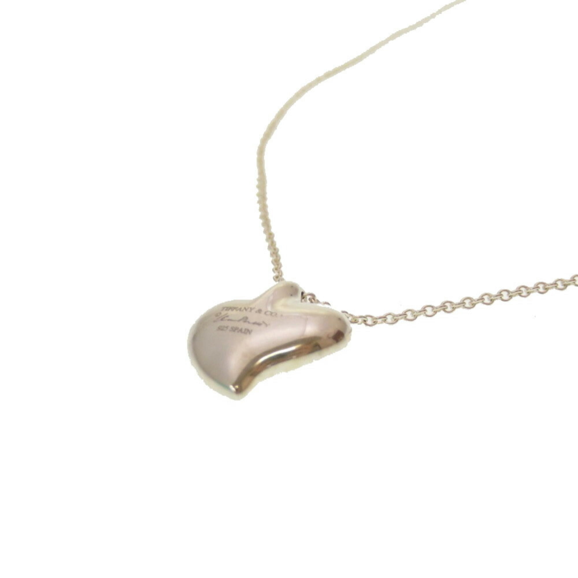 Pre-Owned Tiffany Elsa Peretti Curved Heart Necklace Silver 925