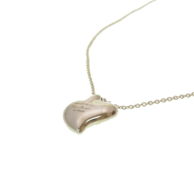Pre-Owned Tiffany Elsa Peretti Curved Heart Necklace Silver 925