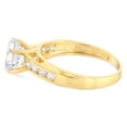thumbnail image 3 of Ioka - 14K Yellow Solid Gold 1.5 Ct. Round Cut Solitaire Cubic Zirconia CZ Wedding Engagement Ring - Size 7.5, 3 of 6