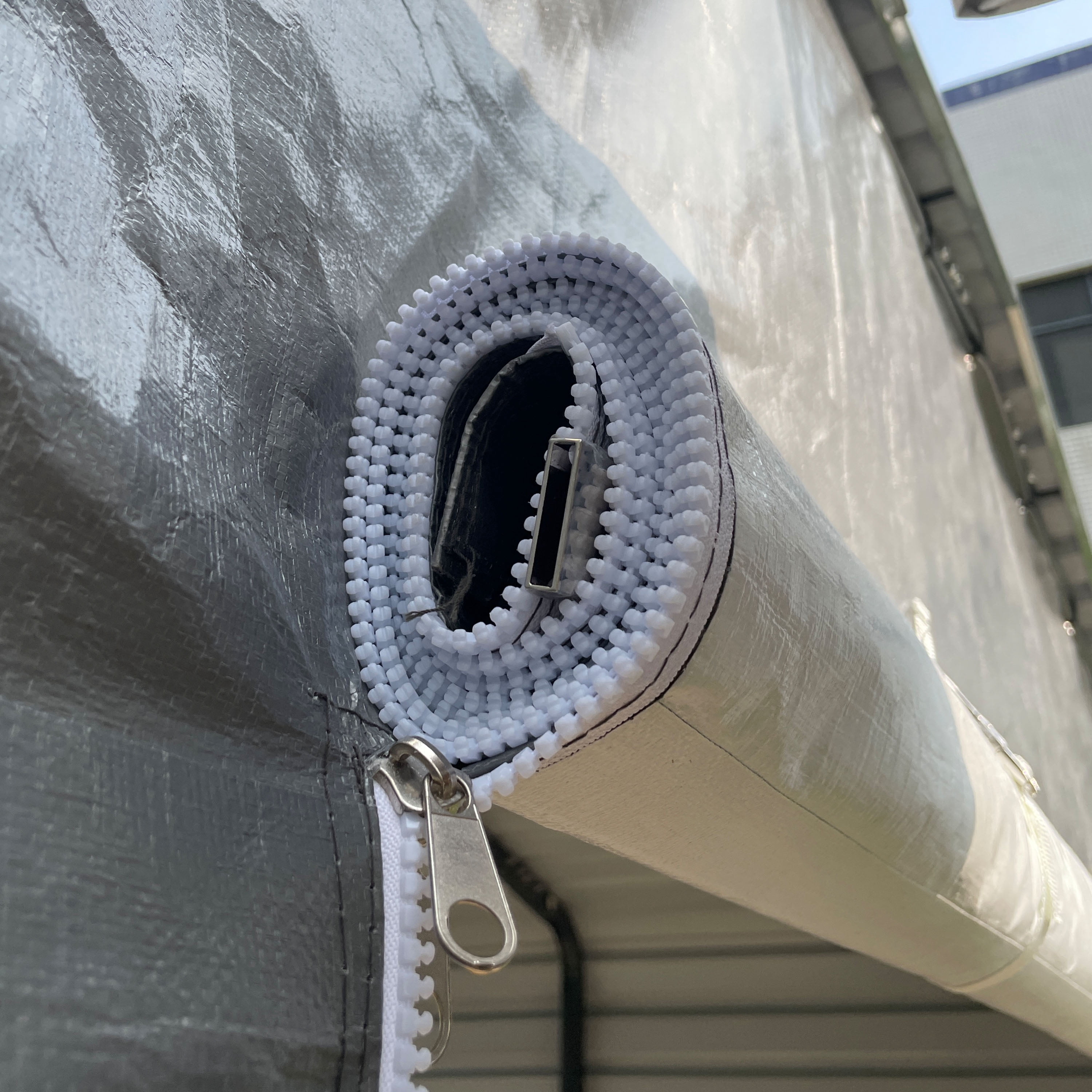 ALEKO Waterproof PE Fabric Sidewall Kit for ALEKO 12 x 30 ft Black Metal Carport