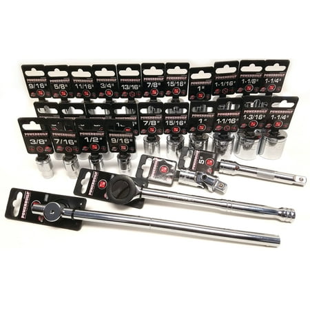

Powerbuilt 29pc SAE Socket Set 1/2 DR Shallow & Deep