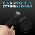 thumbnail image 6 of Uxcell Mobile Gaming Finger Sleeve Controller Finger Thumb Sleeve Gloves 3 Color, Carbon Fiber Anti Sweat, Pack of 30, 6 of 6