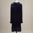 thumbnail image 2 of CENL Women Velvet Long Sleeve V-Neck Dress Pullover Solid Color Stretch Party Dress, 2 of 9