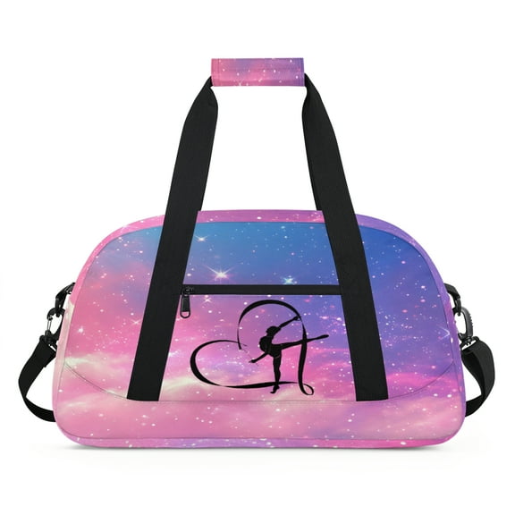 Qzjjjmy Dance Gymnastics Bag for Girls Duffle Bag Dance Travel and Gymnastics Tote Bag for Kids