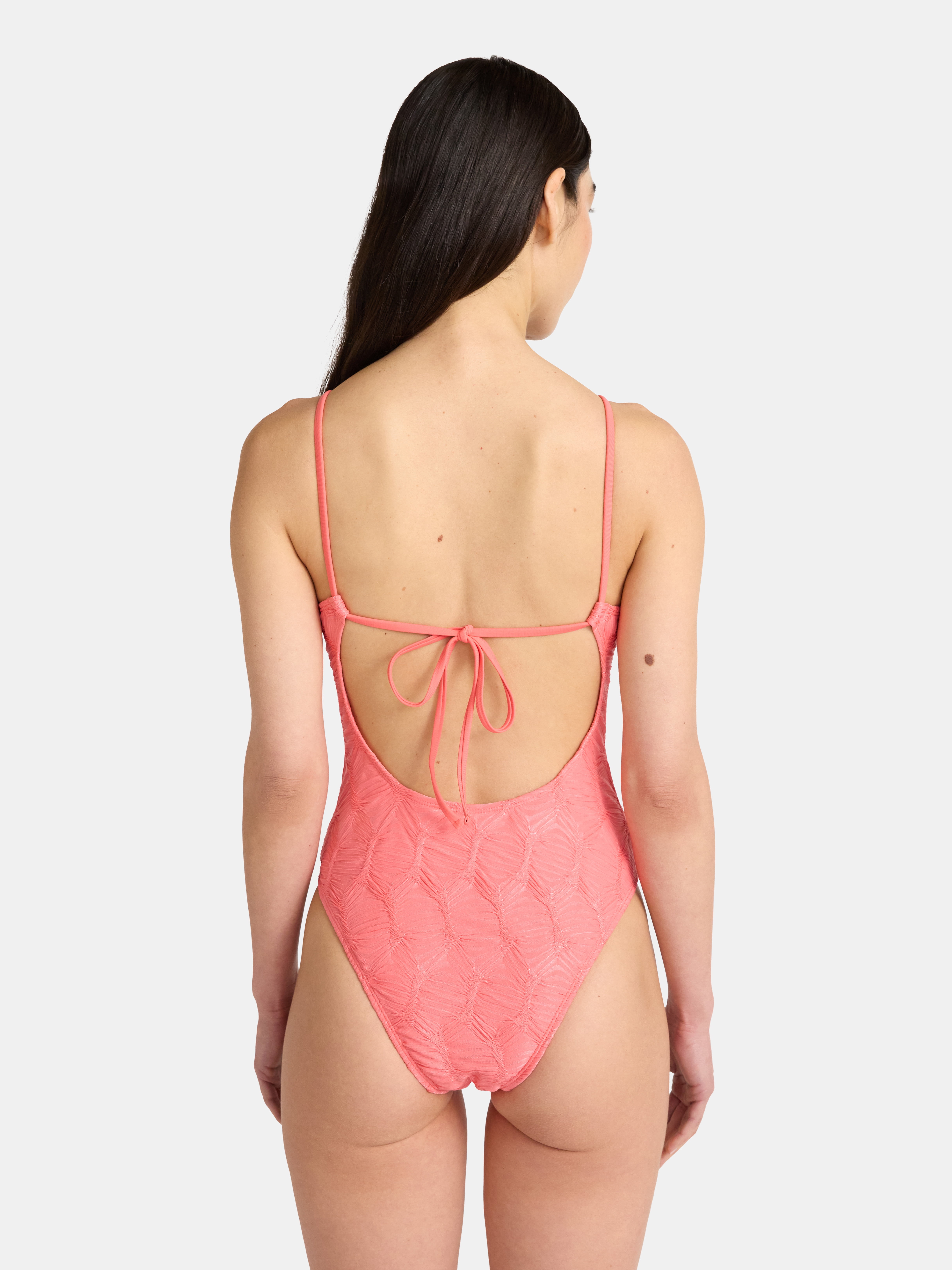 No Boundaries Textured One Piece Swimsuit, Women’s