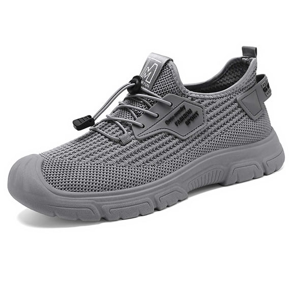 Mens Shoes,Athletic Running Shoes Lightweight Breathable Mesh Upper Soft Sole Comfortable Walking Tennis Sneakers for Casual Work Wear,Shoes for Men,Grey,9