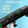 thumbnail image 6 of 200W Kid Electric Scooter for Age 6-14 with 3 Speeds(5/8/12 Mph), LED Display, Colorful Lights, Gift for Kid, Green, 6 of 11