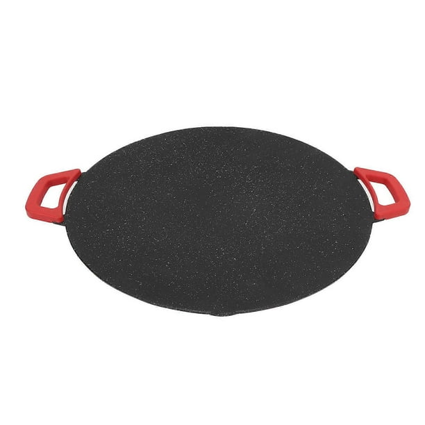 Round Electric Grill 40cm Smokeless Nonstick Rapid Heat Up BBQ Grill Pancake Maker with Handles US Plug 110V