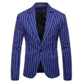 thumbnail image 1 of Mens Striped Wedding Party Slim Fit Casual Suit Jacket, 1 of 5