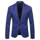 thumbnail image 1 of Mens Striped Wedding Party Slim Fit Casual Suit Jacket, 1 of 5