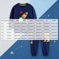 thumbnail image 4 of felwors Boys 2 Piece Outfits Long Sleeve Solid Astronaut Pattern Top and Sweatpants Fall Winter Clothing Set (Blue,6-7 Years), 4 of 7