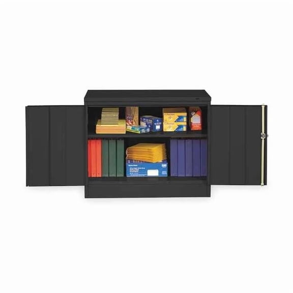 Tennsco Storage Cabinet,30"x36"x18",Black,2Shlv 3018BK