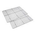 thumbnail image 1 of Cooling Rack Baking Rack Twin Set. Stainless Steel Oven and Dishwasher Safe Wire Rack. Fits Half Sheet Cookie Pan, 1 of 7