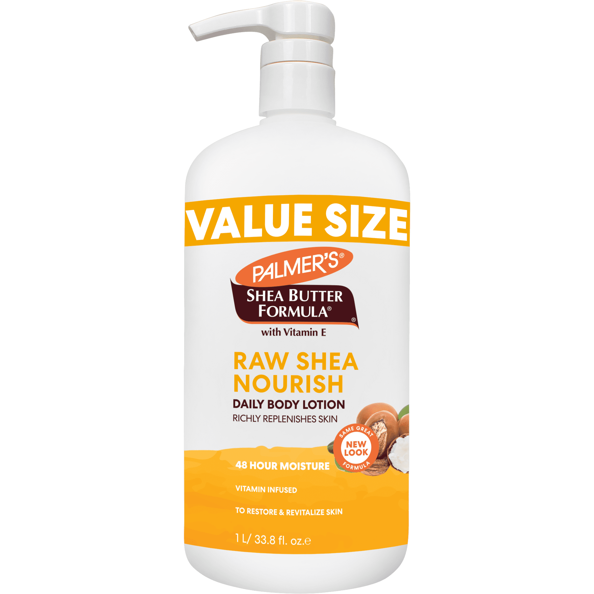 (2 pack) Palmer's Shea Butter Formula Raw Shea Nourishing Body Lotion for Dry Skin, 33.8 fl. oz.